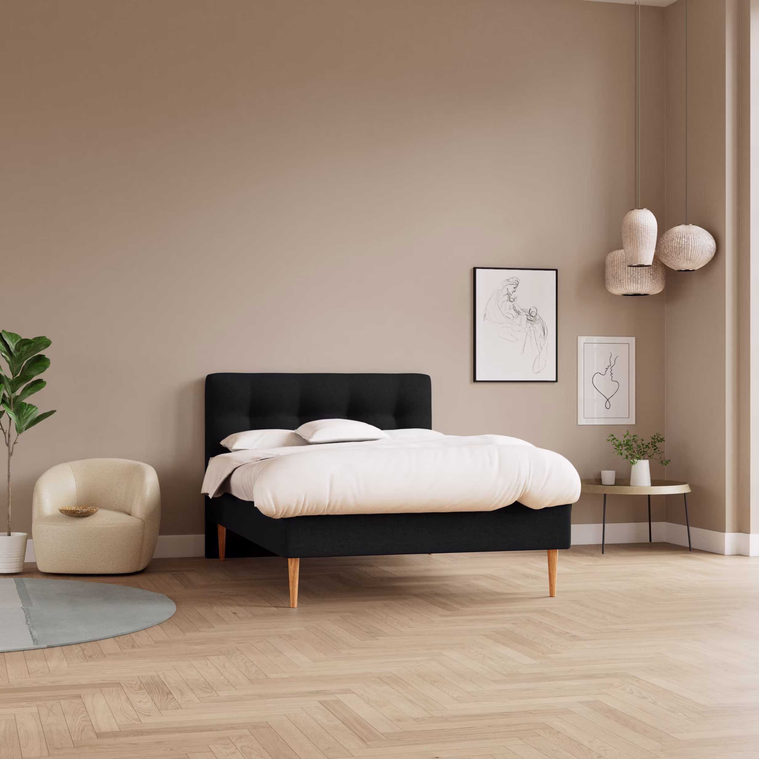 MasterBed Standard Dozy boxmadras fra Drømmeland. Komfortabel og solid seng i minimalistisk design, der kombinerer støtte og funktionalitet til en god søvnoplevelse.